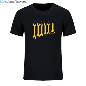 Skrūvju Atslēgu Nazis Mehāniķis T-Krekli Vīriešu Auto Fix Inženieris Kokvilnas Tee Īsām Piedurknēm Smieklīgi grafikas t krekls Top Tee Vīriešu Apģērbs