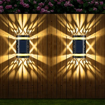 Solar sienas lampa, LED pagalmā, dārza sienas lampas āra ūdensizturīgs sienas lampas apkārtējo sienas karājas lampas
