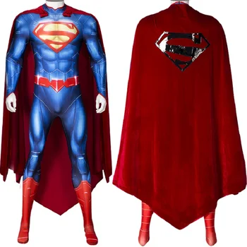 Supervaronis Jaunas Ielidošanas 52 Super Cosplay Kostīmu Jumpsuit ar Apmetni Pieaugušo Vīrietis Halloween Tērps Pasūtījuma