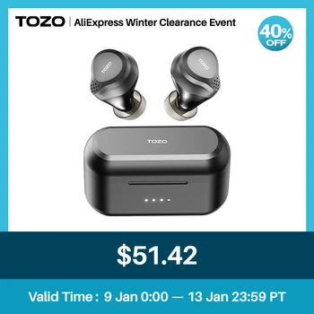 TOZO NC7 Hibrīda Aktīvās Trokšņu Slāpēšanas Earbuds, Bluetooth 5.2 Auss Atklāšanas Austiņas, IPX6 Ūdensizturīgs