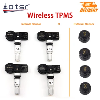 TPMS Automašīnu Riepu Spiediena Sensors Android Multivides Carplay USB Interfeiss Bluetooth 5.0 Uzraudzības Sistēma, 4 Gabali Sensors