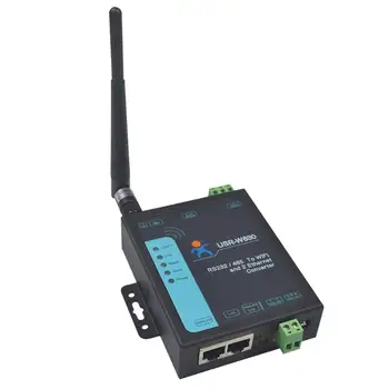 USR-W630 Ethernet Seriālo RS232/ RS485, ar WiFi Pārveidotājs Servera Modbus RTU uz Modbus TCP ar 2 RJ45