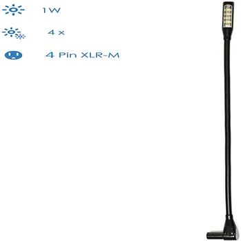 YAMAHA CL5 CL3 CL1 QL5 QL1 RIVAGE PM5D Gooseneck lampas 4pin XLR lampa Pareizā leņķī mikseris DJ lampas, 4pin lampas, 4-pin XLR LAMPAS