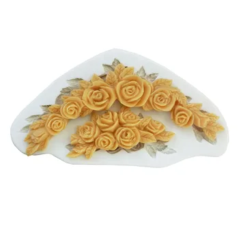 Ziedu Silikona Epoksīda Sveķiem, Ģipša formu kūka pelējuma pomādes veidnes kūka dekorēšanas instrumentiem šokolādes fondants instrumenti DIY