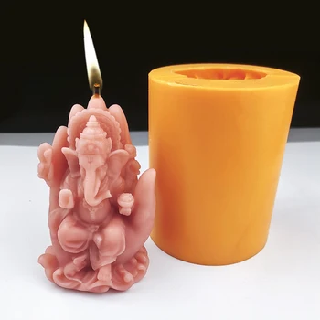 Zilonis Budas Dizaina Sveces Pelējuma 3D Mākslas Silikona Veidne Roku darbs Aromātu Vasks, Sveķi, Ģipša DIY Dekorēšanas Amatniecības Rīki
