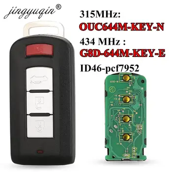 jingyuqin Keyless go Smart Remote Taustiņš 3+1B 315Mhz / 434MHz ID46 PCF7952 par Mitsubishi Lancer Outlander 2008-2016 OUC644M-KEY-N
